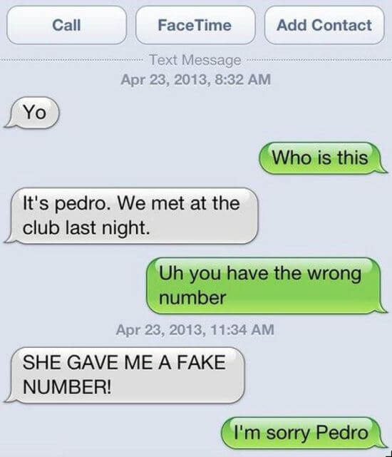 wrong number fails 5